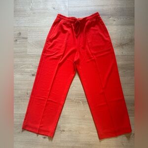 Spanx Wide-Leg Drawstring Casual/Business Casual Pant In Red Size Medium NWOT